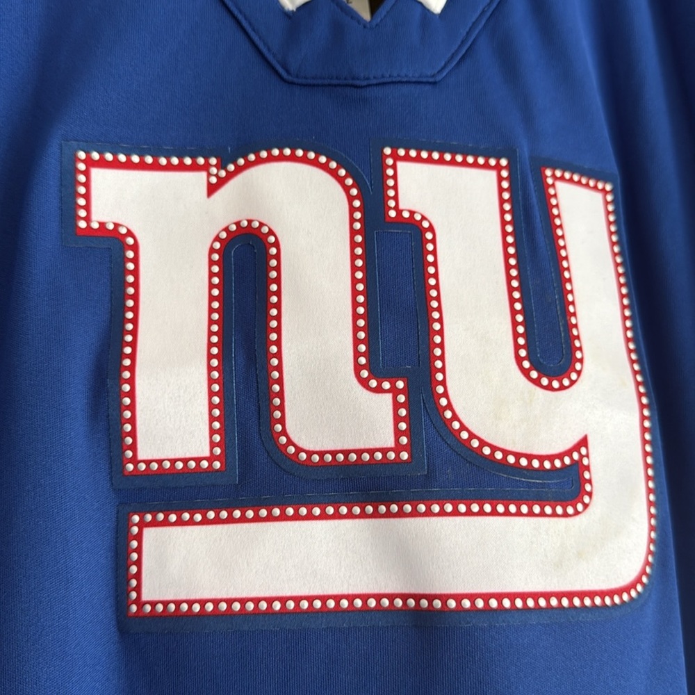 NWT Women’s Fanatics New York Giants Short Sleeve Lace Up Jersey Top Medium - Picture 4 of 8